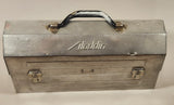 Vintage Aladdin 14 3/4" Wide Polished Riveted Aluminum Metal Miner's Lunch Box