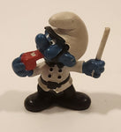 Vintage 1981 Peyo Schleich Smurfs Policeman Smurf 2" PVC Toy Figure Made in W. Germany