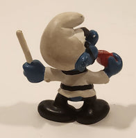 Vintage 1981 Peyo Schleich Smurfs Policeman Smurf 2" PVC Toy Figure Made in W. Germany