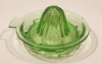 Vintage Lime Green Uranium Glass Lemon Juicer