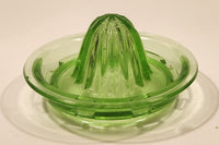 Vintage Lime Green Uranium Glass Lemon Juicer