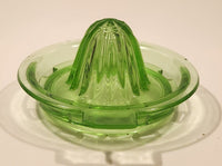 Vintage Lime Green Uranium Glass Lemon Juicer