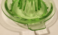 Vintage Lime Green Uranium Glass Lemon Juicer