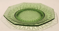 Vintage Fenton Style Lime Green Glass 6" Octagon Bread and Butter Side Plate