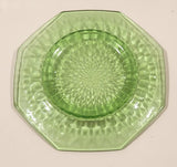 Vintage Fenton Style Lime Green Glass 6" Octagon Bread and Butter Side Plate