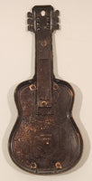 Vintage British Columbia Acoustic Guitar Shaped Copper Thermometer Wall Hanging