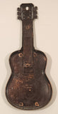 Vintage British Columbia Acoustic Guitar Shaped Copper Thermometer Wall Hanging