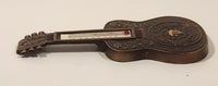 Vintage British Columbia Acoustic Guitar Shaped Copper Thermometer Wall Hanging