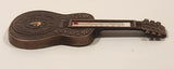 Vintage British Columbia Acoustic Guitar Shaped Copper Thermometer Wall Hanging