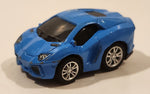 Unknown Brand Lamborghini Aventador Blue Pull Back Die Cast Toy Car Vehicle