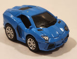 Unknown Brand Lamborghini Aventador Blue Pull Back Die Cast Toy Car Vehicle