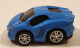 Unknown Brand Lamborghini Aventador Blue Pull Back Die Cast Toy Car Vehicle