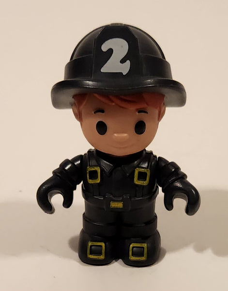 Chap Mei Tiny Kiddom Grey Firefighter #2 Plastic Toy Figure