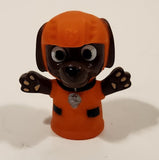 Paw Patrol Zuma Brown Dog 2 1/4" Tall Rubber Finger Puppet Toy Figure