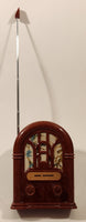 Vintage Style Cathedral Plastic AM FM Radio with Cross Stitch Inlay