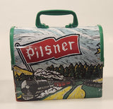 Pilsner Beer with Train Locomotive Themed Metal Lunch Box