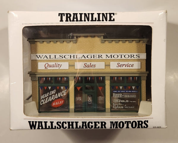 2005 Walthers Trainline Wallschlager Motors Deluxe HO Scale Model Train Building New in Box