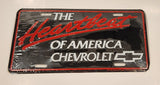 The Heartbeat of America Chevrolet Black Metal Car Vehicle License Plate Tag New in Plastic