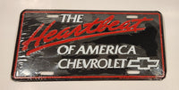 The Heartbeat of America Chevrolet Black Metal Car Vehicle License Plate Tag New in Plastic