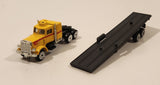 Zylmex K2 359 Kenworth Semi Tractor Truck and Trailer Yellow Die Cast Toy Car Vehicle Missing Kingpin