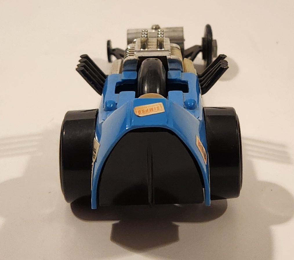 Rare Vintage 1971 Kenner SSP Racers Rail Bird Single Wheeled Blue Plas ...