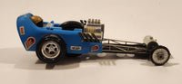 Rare Vintage 1971 Kenner SSP Racers Rail Bird Single Wheeled Blue Plastic Toy Car Vehicle