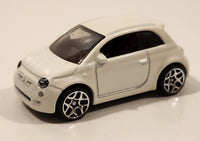 2014 Hot Wheels HW City: Night Burnerz Fiat 500 White Die Cast Toy Car Vehicle