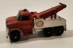 Vintage 1968 Lesney Matchbox Series No. 71 Ford Heavy Wrecker Truck ESSO Red and White Die Cast Toy Car Vehicle