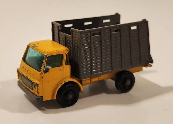 Vintage Lesney Matchbox Series No. 37 Cattle Truck Yellow Die Cast Toy Car Vehicle