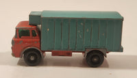 1967-1972 Lesney Matchbox No. 44 GMC Refrigerator Truck Red Turquoise Die Cast Toy Car Vehicle