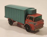 1967-1972 Lesney Matchbox No. 44 GMC Refrigerator Truck Red Turquoise Die Cast Toy Car Vehicle