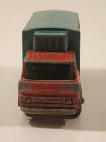 1967-1972 Lesney Matchbox No. 44 GMC Refrigerator Truck Red Turquoise Die Cast Toy Car Vehicle