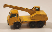 Vintage Lesney Products Matchbox Series Dodge Crane Truck Yellow No. 63 Die Cast Toy Car Construction Machinery Building Equipment Vehicle