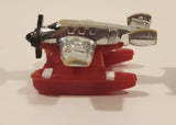 1996 LGT Galoob Micro Machines Ocean Flyer Float Plane Chrome and Red Plastic Die Cast Toy Aircraft