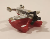 1996 LGT Galoob Micro Machines Ocean Flyer Float Plane Chrome and Red Plastic Die Cast Toy Aircraft