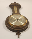 Vintage Barigo Ornate Spire Top Wood Cased Wall Thermometer Barometer Weather Station Made in Germany