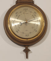 Vintage Barigo Ornate Spire Top Wood Cased Wall Thermometer Barometer Weather Station Made in Germany