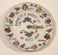 Vintage Barometer Of Married Life My Wife's Mood Novelty Wall Plate