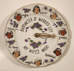 Vintage Barometer Of Married Life My Wife's Mood Novelty Wall Plate