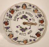 Vintage Barometer Of Married Life My Wife's Mood Novelty Wall Plate