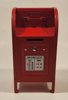 Mail Post Office Drop Box Red Metal Coin Bank No Keys