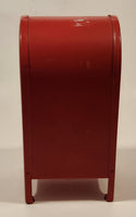 Mail Post Office Drop Box Red Metal Coin Bank No Keys