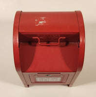 Mail Post Office Drop Box Red Metal Coin Bank No Keys