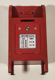 Mail Post Office Drop Box Red Metal Coin Bank No Keys