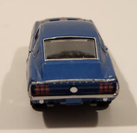 2007 Greenlight 1968 Ford Mustang GT Fastback 00 Blue Die Cast Toy Car Vehicle with Opening Hood