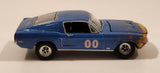 2007 Greenlight 1968 Ford Mustang GT Fastback 00 Blue Die Cast Toy Car Vehicle with Opening Hood