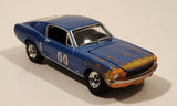 2007 Greenlight 1968 Ford Mustang GT Fastback 00 Blue Die Cast Toy Car Vehicle with Opening Hood