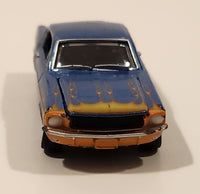 2007 Greenlight 1968 Ford Mustang GT Fastback 00 Blue Die Cast Toy Car Vehicle with Opening Hood