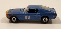 2007 Greenlight 1968 Ford Mustang GT Fastback 00 Blue Die Cast Toy Car Vehicle with Opening Hood