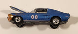 2007 Greenlight 1968 Ford Mustang GT Fastback 00 Blue Die Cast Toy Car Vehicle with Opening Hood